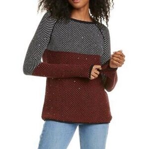 Lisa Todd Birdseye Knit Crewneck Sweater